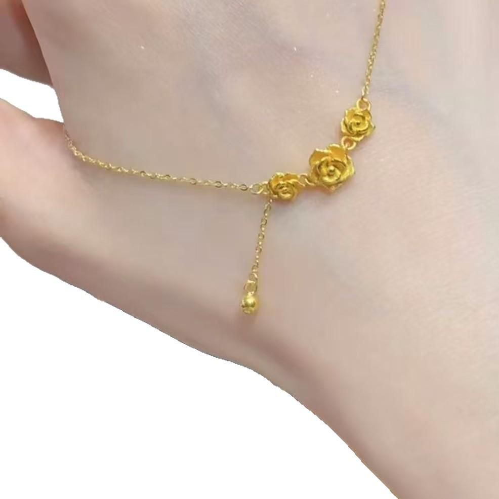 Elegant Rose Gold Tassel Necklace - Luxe Clavicle Chain Choker for Women