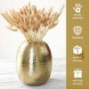 Metal Hammered Oval Shape Vase for Home Decor Decoratives for Indoor Outdoor Living Room Balcony | Best Gift