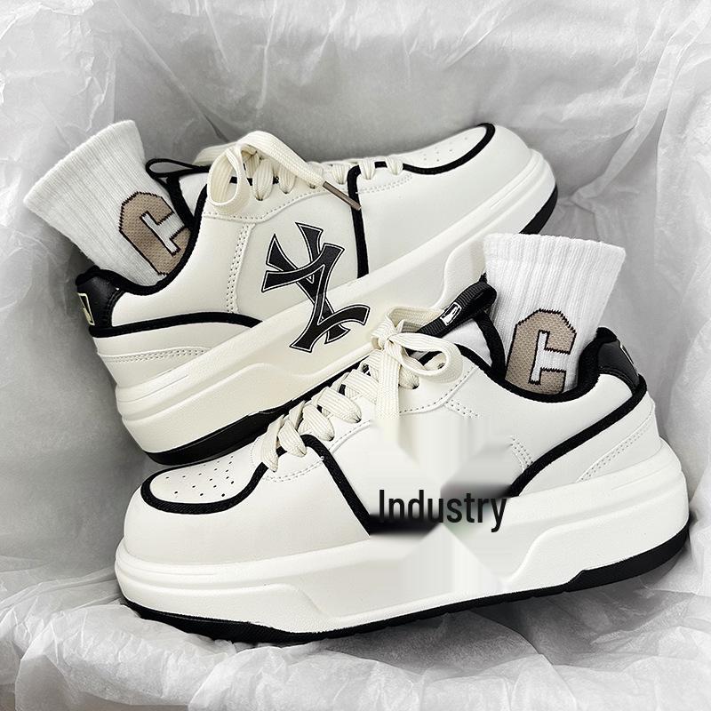 2025 Men's White Lightweight Versatile Thick-Soled Casual Sports Shoes