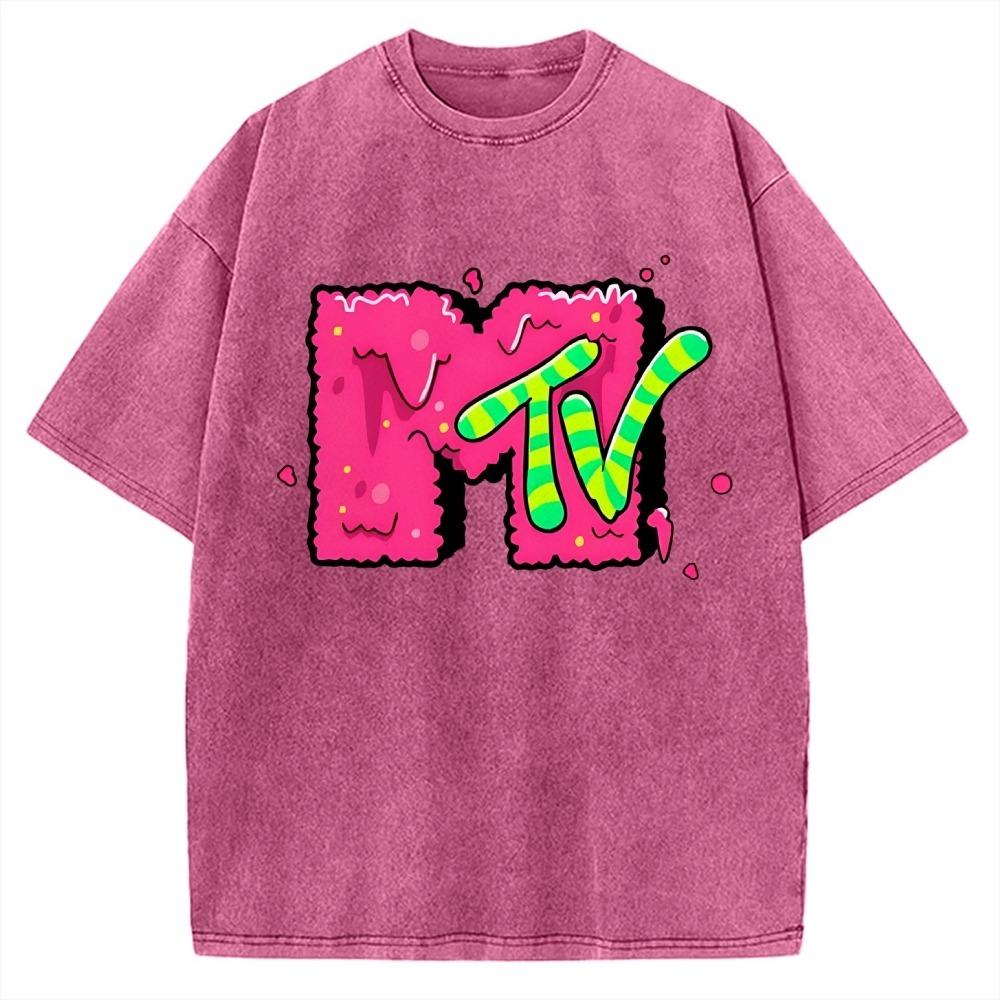 Vintage Spierana Kwasowo Koszulka Męska Modna Wakacyjna Krótki Rękaw Harajuku Koszulki Oversize Obniżony Rękaw Bawełniane Góry