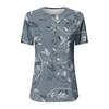Chemise à manches courtes pour femmes, hauts décontractés en coton et lin imprimés, à la mode, été