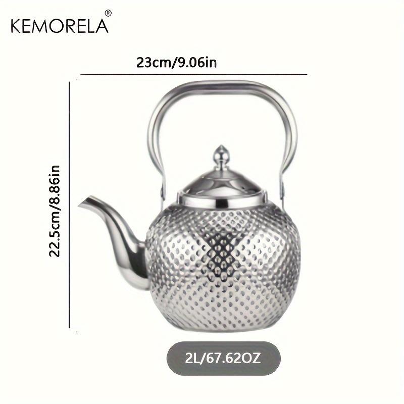  1PCS Stainless Steel Water Kettle 1.2/1.5/2L Tea Pot Thicker With Filter Hotel Tea Pot Coffee Pot Induction Cooker Tea