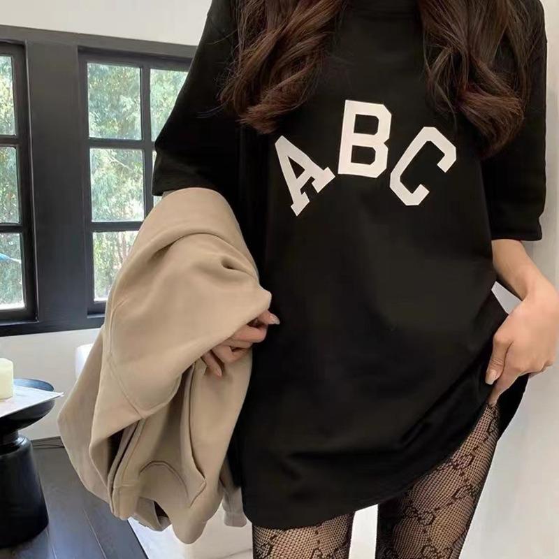 EastRogue ABC American High Street Loose Fit Couple Women's T-shirt Short Sleeve Men's Tee