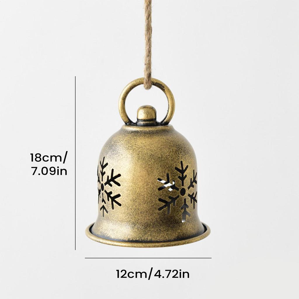 Christmas Bells Hollow Party Decoration Christmas Tree Pendant For Holiday Home Dinner School Restaurant Cafe Shopping Mall