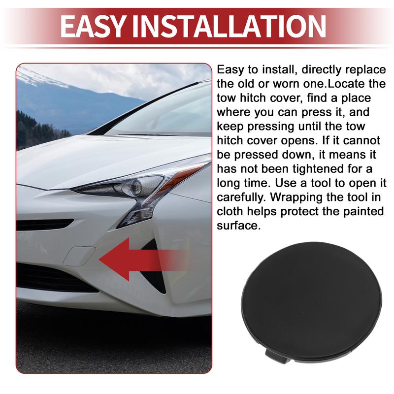 UXCELL Left Front Car Tow Hook Cover Cap for Toyota Prius 2004-2009 No.5212747010C0