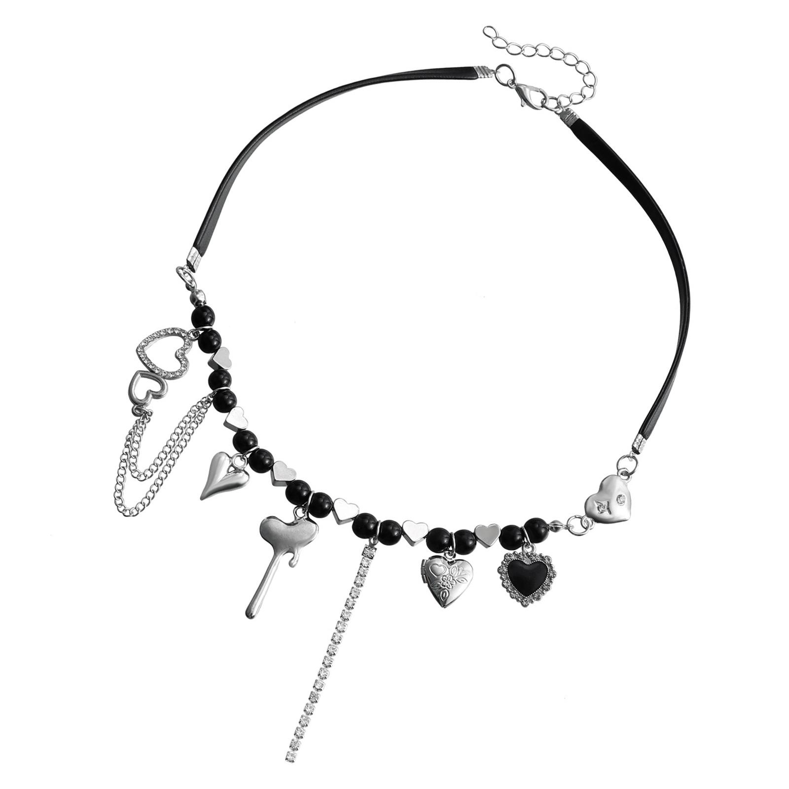 

Элегантное ожерелье-цепочка на ключицу с бисером, кисточками и подвеской-сердечком, регулируемой длины, стильный аксессуар для женщин