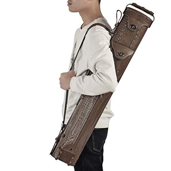 Billiard cue case brown crocodile style [Daisei] (dark (2×4) 9BR)