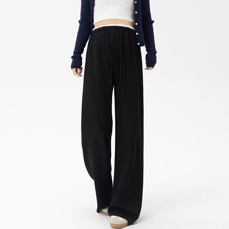

Spring/Summer 2026 Maternity Wide-Leg Pants - Plus Size, Non-Constricting Waist, Casual Straight Leg Large [110-135 lbs]