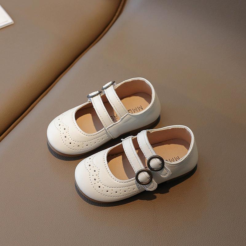

Girl s Mary Janes Vintage Five Colors Hook-loop Light Kids Princess Shoe Spring Pu Leather Shallow Children Flat Shoe 21-30 23