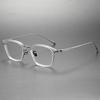 Top Quality Handmade Acetate Titanium Glasses Frames Men Women Luxury Transparent Square Eyeglass Frame Business Eyewear