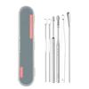 6PCS Stainless Steel Earpick Ear Cleaner Spoon Wax Removal Tool  Ear Spoon Care for Baby Adults Ear Care Set