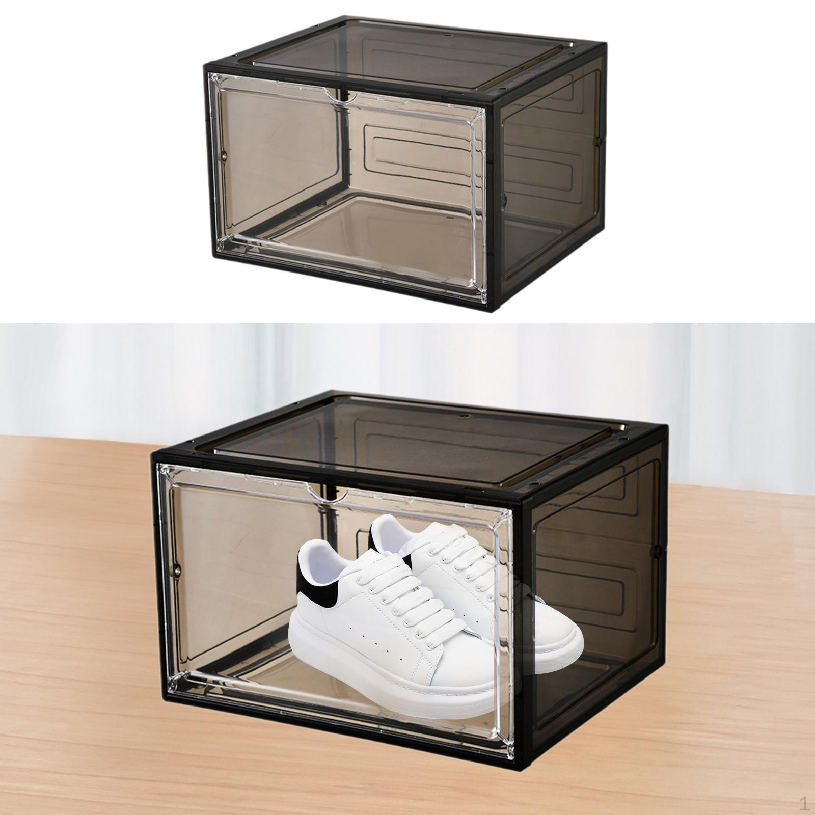 

Shoe Storage Box Display Case Handbag Organizer Sneaker Container for black side door