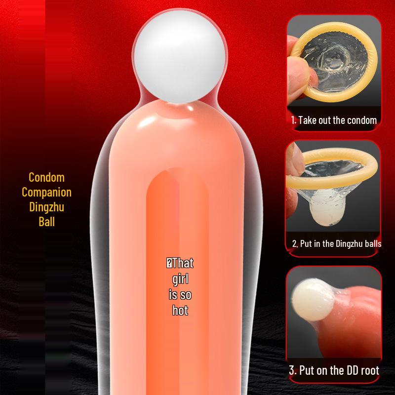 Dingzhu Joy Ball Inflatable Condom for Couples - Extended & Stimulating Adult Toy
