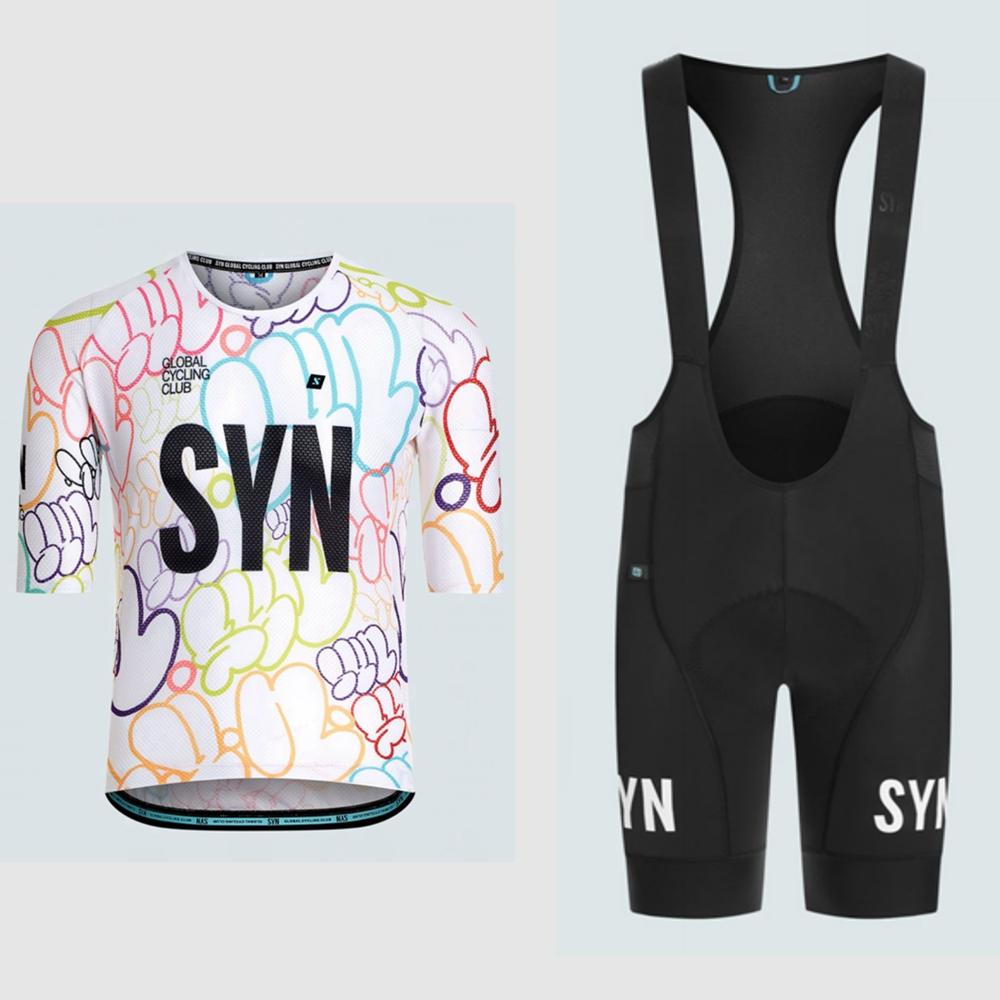 Short Sleeve Cycling Set with Bib Shorts Bicycle Sports MTB Kit