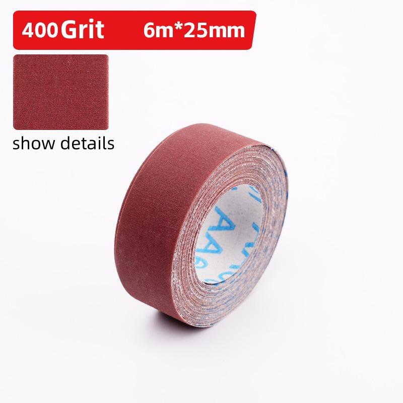 1-Inch Emery Cloth Roll (Continuous Sandpaper) – 6M Length, Suitable for Wood Sanding, Metal Polishing, Auto Detailing & Surface