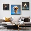 Baby Animal Astronauts Set 10 Cute Cute Pixar Dog Art Poster Print Cartoon Hd Modern Canvas Painting Nursery Kid Room Home Decor