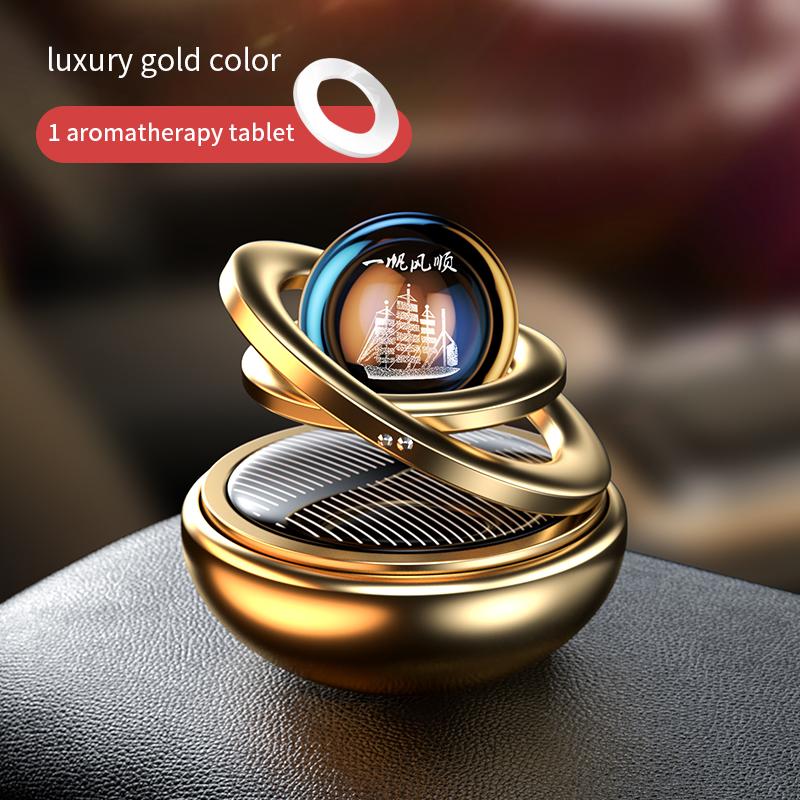 Car Aromatherapy Double Rings Rotary Suspension Rotating Air Freshener Dashboard Perfume Car Auto Diffuser Perfume Car Ornament