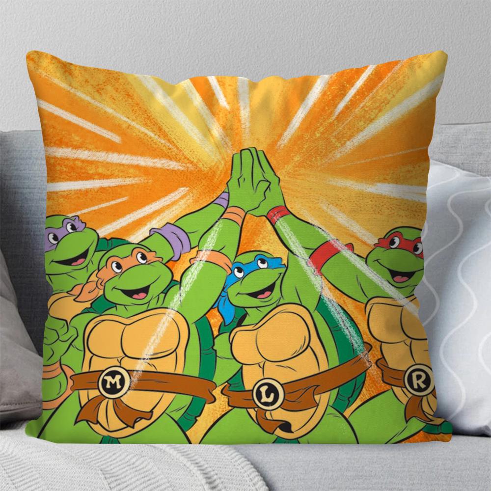 T-Teenage M-Mutant N-Ninja T-Turtles Animation Pillow Case Square Pillow Bedroom Sofa LeisureCarLivingRoom Home Decoration 40X40