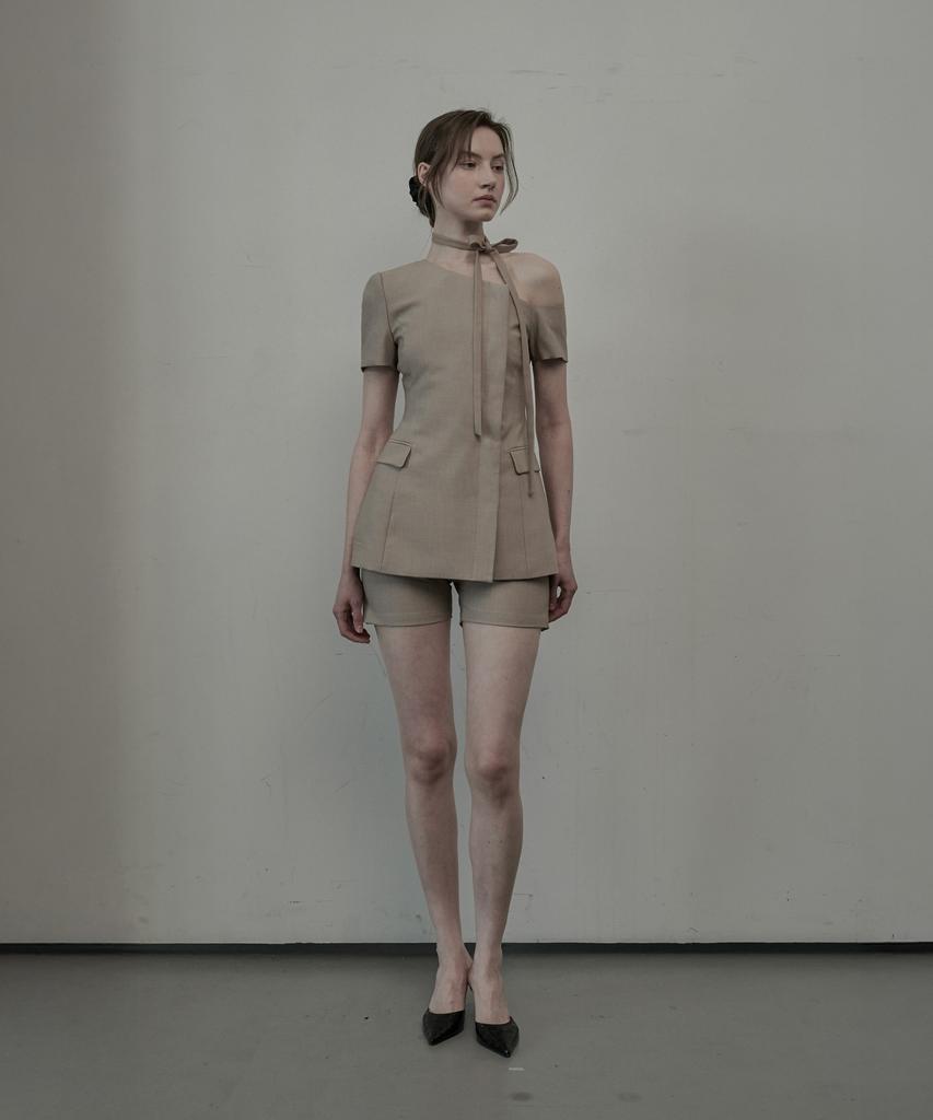 Mausolleum Emma Suit Shorts - Beige