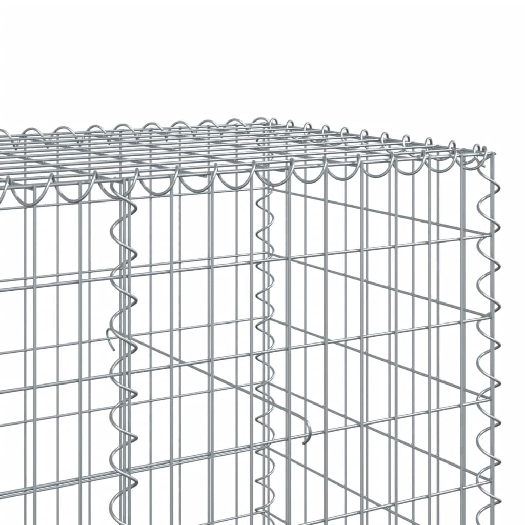 Vidaxl Gabion Basket with Lid, 900X100X100 Cm, Galvanized Iron