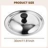Heat Resistant Round Lid for Stainless Steel Skillet, Universal Cooking Cover with Knob