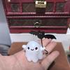 1Pc Halloween Cute Ghost Putting Bat Ornaments, Ghost Bat Desktop Party Decoration, Party Small Gift, Little Finger Cute Ghost