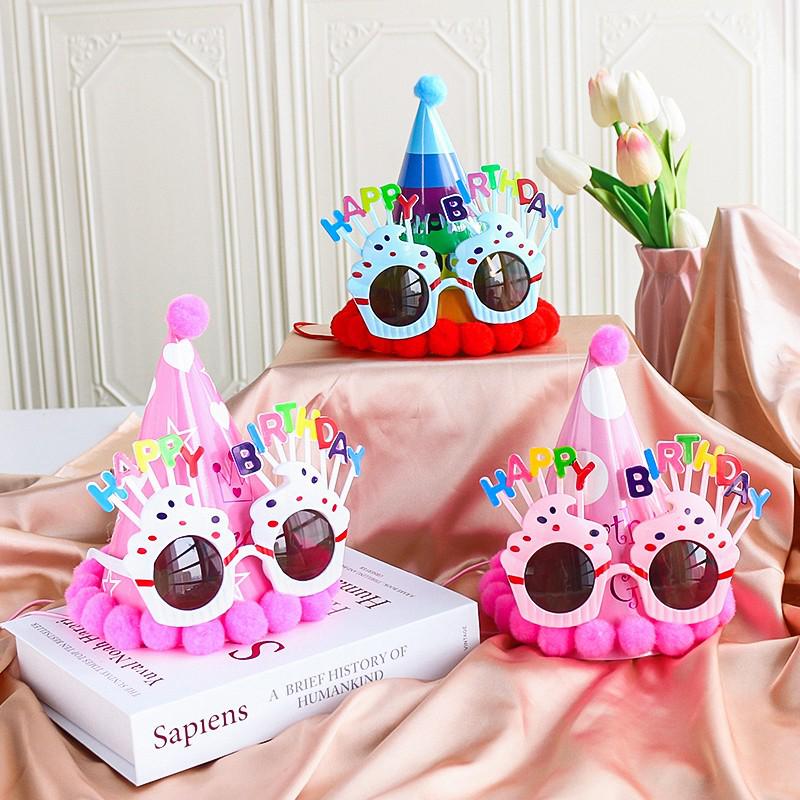Decorazioni per la Festa di 1° Compleanno per Bambine - Corona, Cappellino per Torta, Occhiali