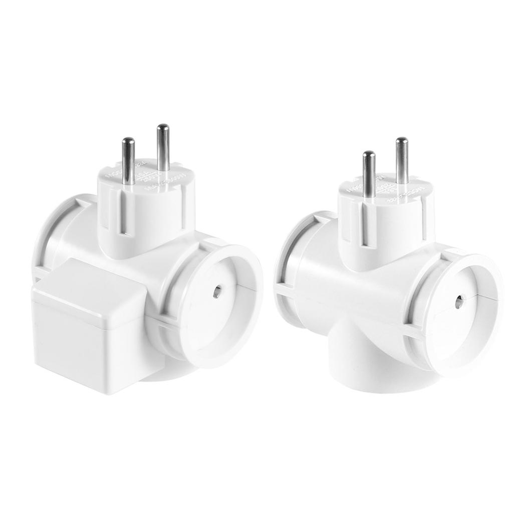 Compactly Eu Plugs Adapter Converts Single Outlet to Triples Socket Travel Plugs for International Travel 16A Expander