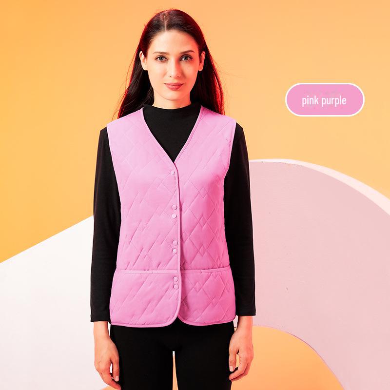 

Мужской шерстяной стеганый ветрозащитный жилет Diamond — легкий, теплый и повседневный. M розовый/фиолетовый