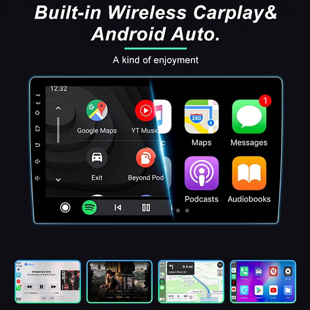 gjbn8 Car Radio For Seat Ibiza 2012 - 2015 2K QLED Android 16 Multimedia Video Player GPS 4G WIFI CarPlay Auto Wireless Stereo No 2Din