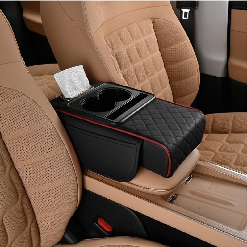 Car Armrest Box Universal Storage Bag Car Center Console Cushion Elbow Cushion Armrest Pad Multi Function Car Accessories