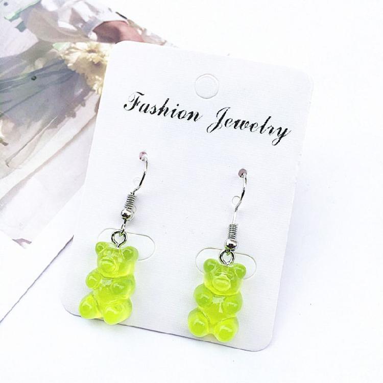 Gummy Bear Earrings1 Pair for Creative Cartoon Design Girls Birthday Festival