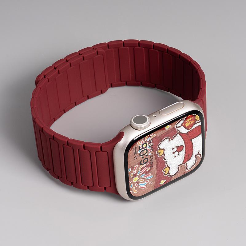 

Zhang Jingyi Style S9/S10/S11 Apple Watch Magnetic Silicone Strap, Compatible with Series 8 42/44/45/49mm