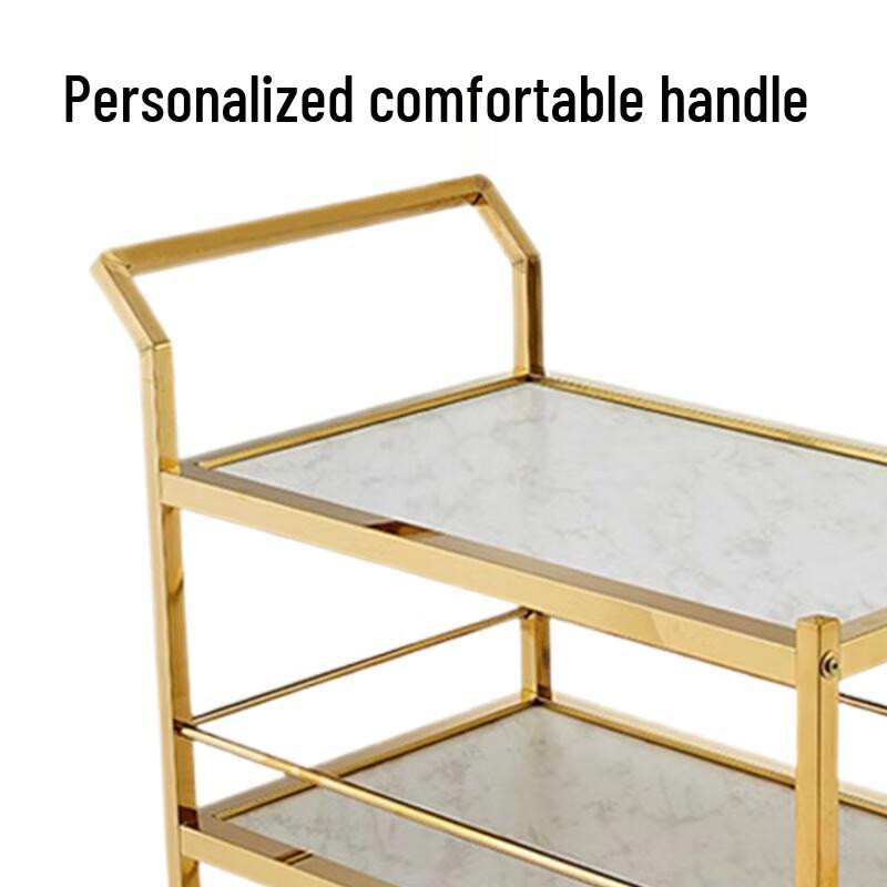 Modern Steel Wood Serving Cart