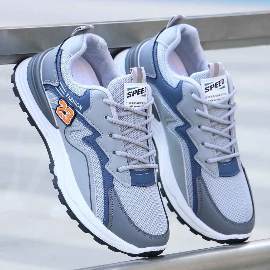 Summer All-match Men's Running Sneakers Breathable Non-slip Damping Casual Sports Shoes Outdoor Soft Vulcanized Shoes Zapatillas