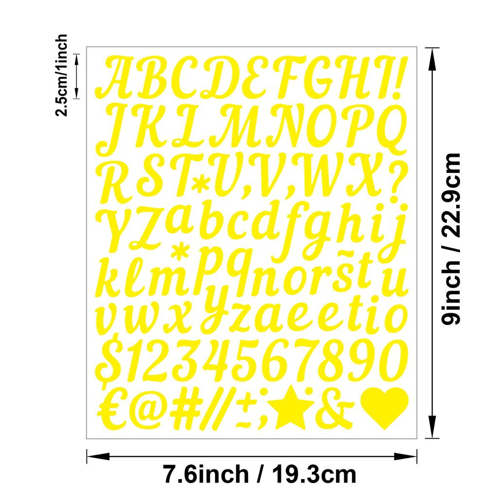 1 Inch Handwritten Letter Sticker Sturdy Multicolor Gift DIY Diary Hand Account English Alphanumeric Sticker