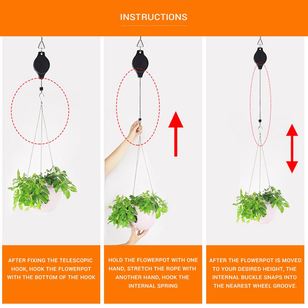 2Pcs Retractable Ceiling Pot Hooks Telescopic Hanging Rack