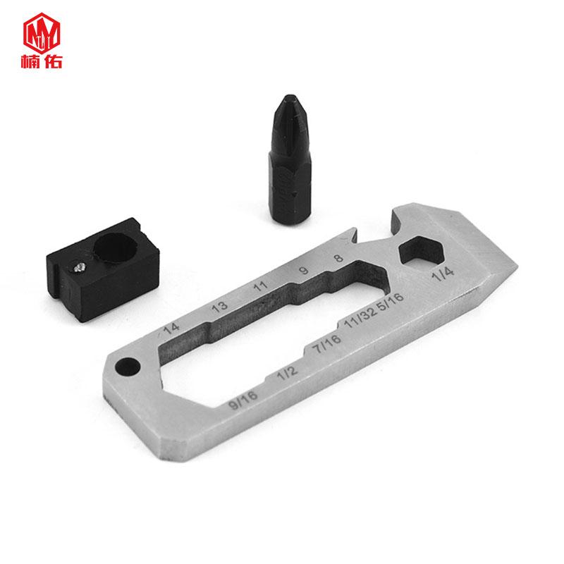 Edelstahl Multifunktionale Outdoor-Gadgets EDC Flaschenöffner Campingausrüstung Kreuzschlitzschlüssel