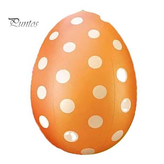 Easter Inflatable Egg Large Dot Print Hanging Colorful Egg Ornament Holiday Yard Garden Lawn Porch Party Outdoor Decoration Egg