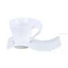 European-style Ceramic Coffee Cup and Saucer Set Home Office Water Tea Simple Wave Mug Solid Color Drinking