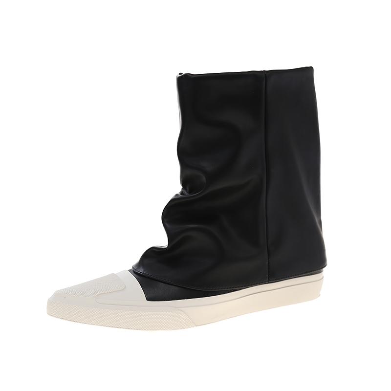 Pointed Toe Women High Boots Leather Fashion Winter Shoes New Brand 2025 Trend Knee High Gladiator New Motorcycle Botas De Mujer