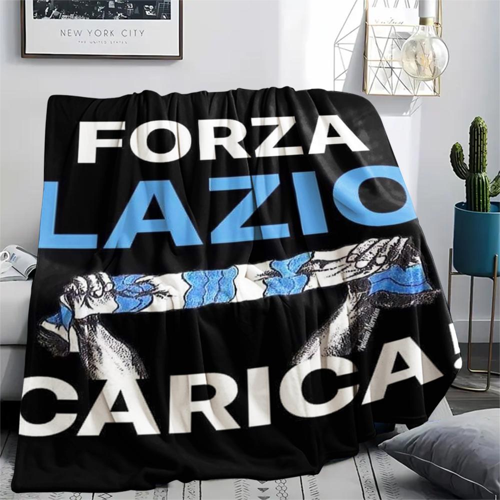 1PC Lazio Print Flannel Blanket, High Quality Comfortable for All Seasons, Home Decor, Warmth and Comfort, Perfect for Christmas Gifts