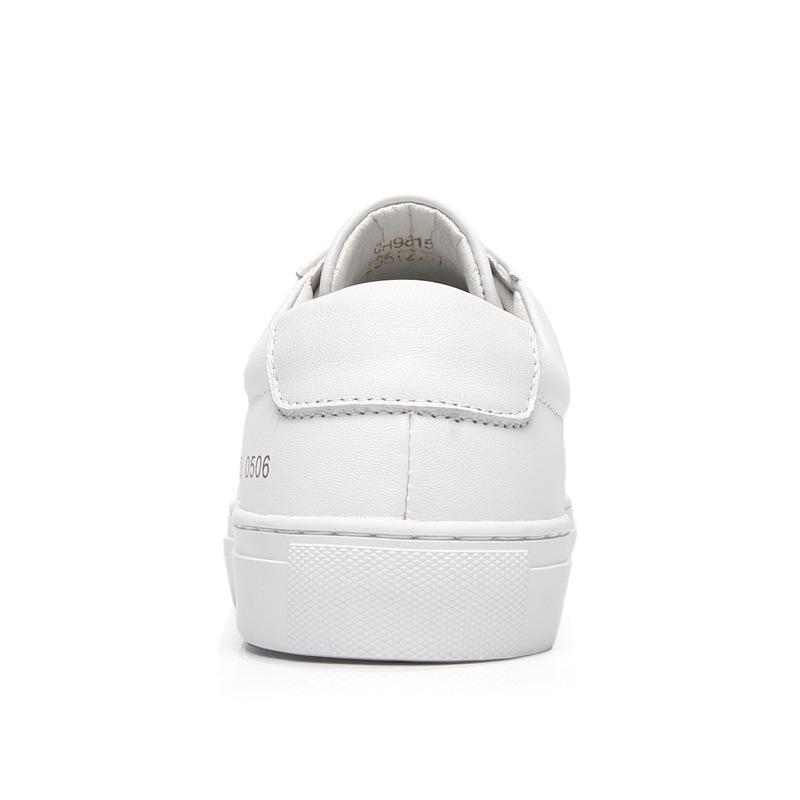 Four Seasons White Cowhide Casual Men's Shoes - Korean Fashion, Sporty & Trendy