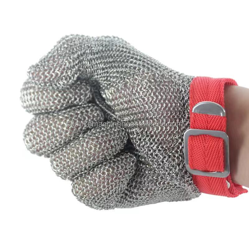 Stainless Steel Butcher Metal Mesh Butchery Ring Guard Shield Anti-Cut Chain Mail Oyster Gloves Acero Guantes De Malla