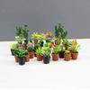 3pcs 1:12 Dollhouse Miniature Potted Plant Multistyles Play House Decor  Doll House Accessories