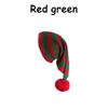 Adult Stripe Long Christmas Hat Soft Red White Green Pom Pom Knitted Hats For Women Men Elastic Warm Beanie New Year Party Gift