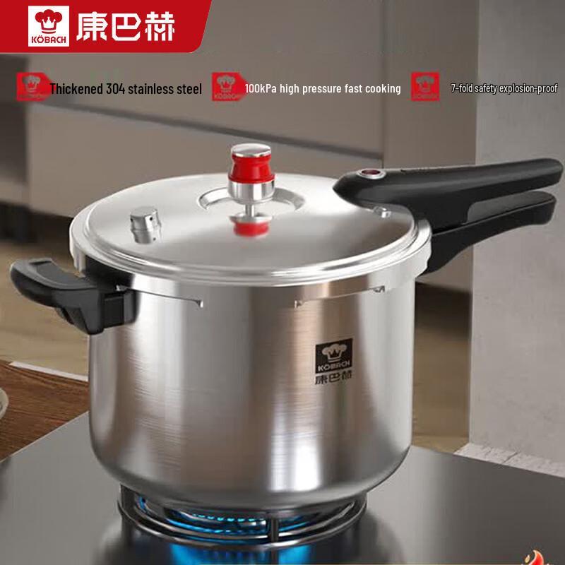 KOBACH 304 Stainless Steel Pressure Cooker 6L