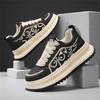 Spring fashion embroidery color matching platform tide shoes versatile sports casual shoes heightening comfortable men's shoes