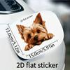 1Pc Yorkshire Terrier Dog Stickers, Cute Puppy Matte Self-Adhesive Durable Vinyl Decals for Car Laptop Window Multipurpose Decor