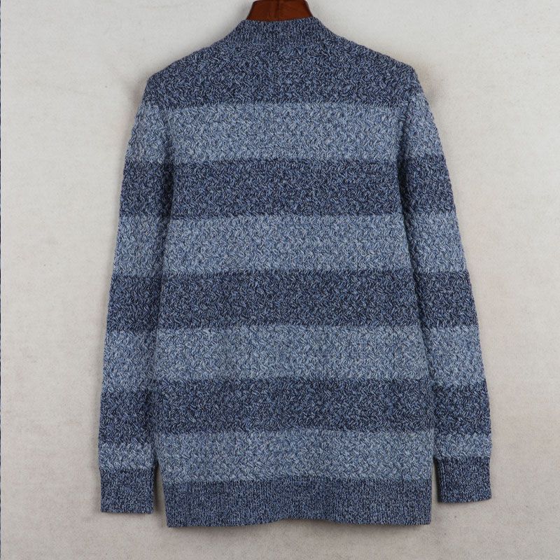 Sunshine House Spring New Arrival Export Fashion LL Home Cotton Striped Long Sleeved Women's Sweater Coat Sweater Cardigan